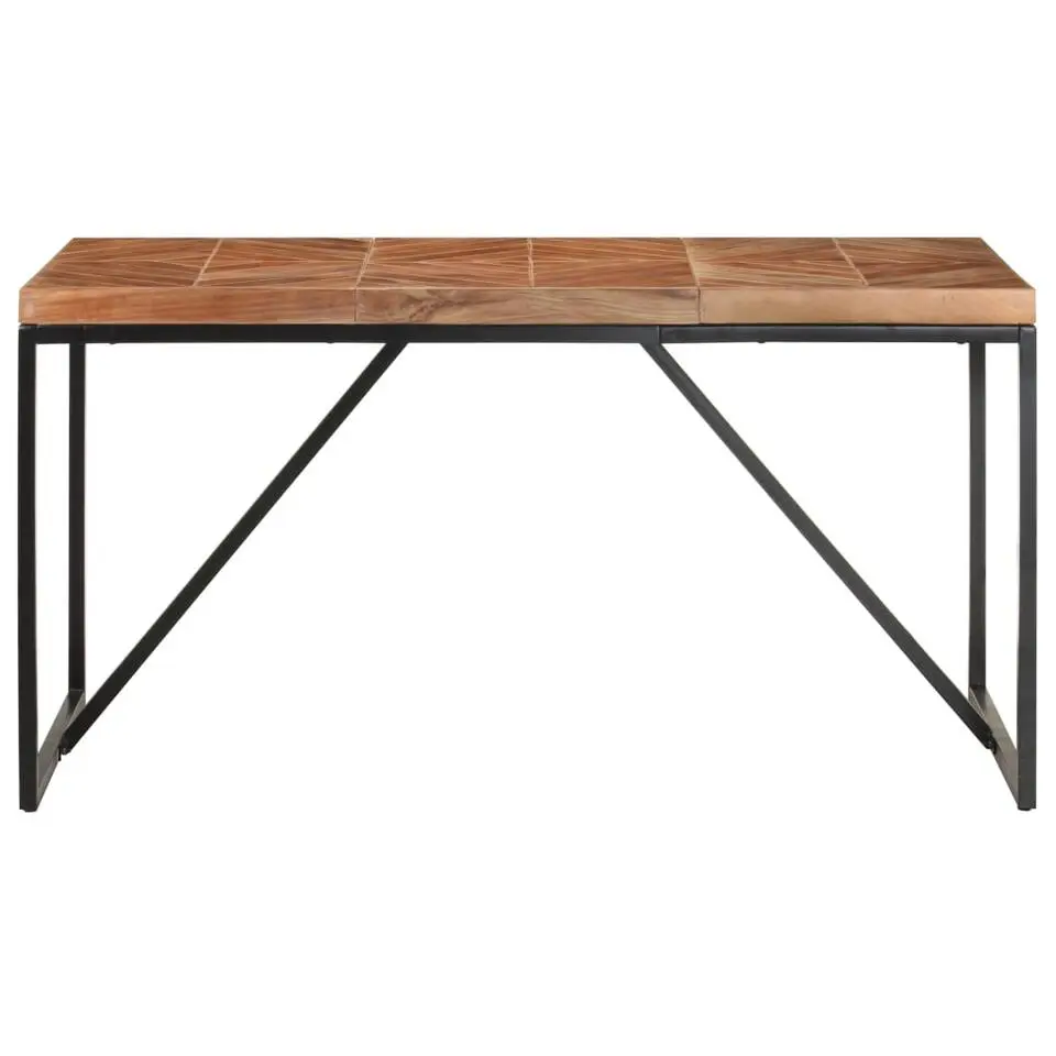 vidaXL Eettafel - Rechthoekige tafel - Massief acaciahout&mangohout - 140x70 cm