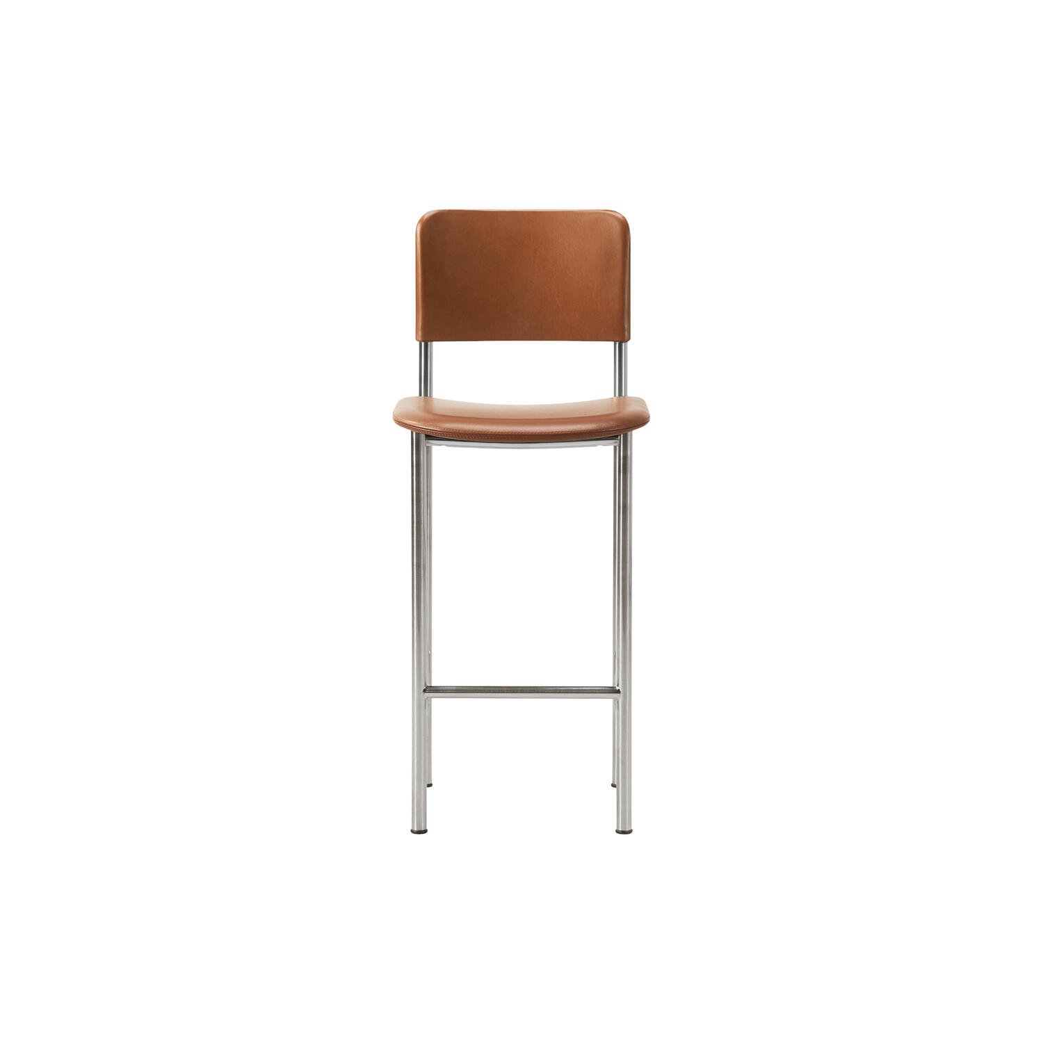 Plan Barstool Fully Upholstered, brushed steel/Max 95