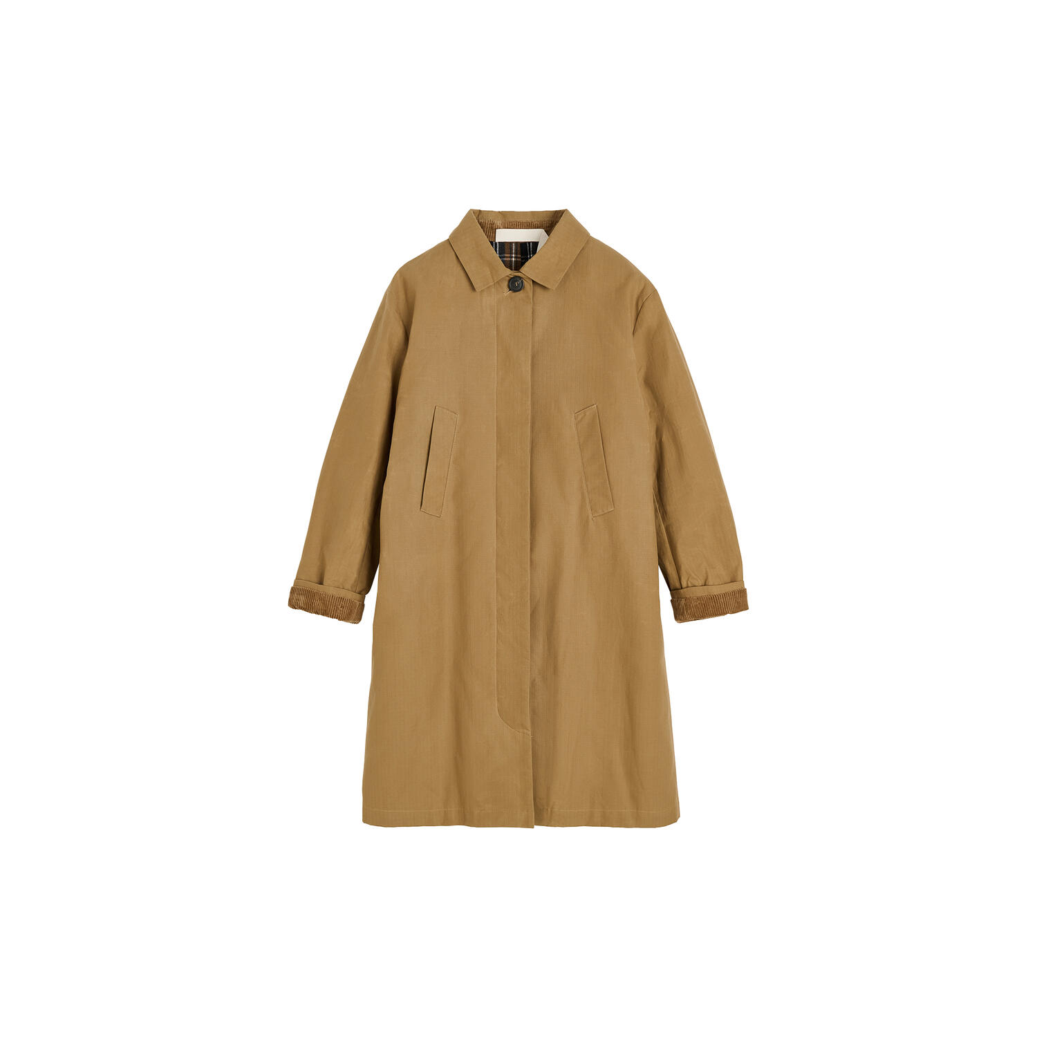 Noor Coat Ripstop Oilskin Hybrid, warm khaki