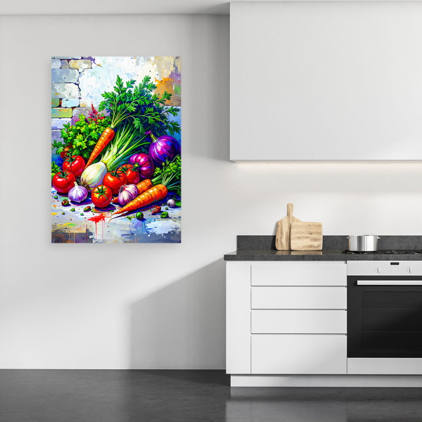 Obraz do kuchni jadalni, Warzywa Martwa Natura 20x30