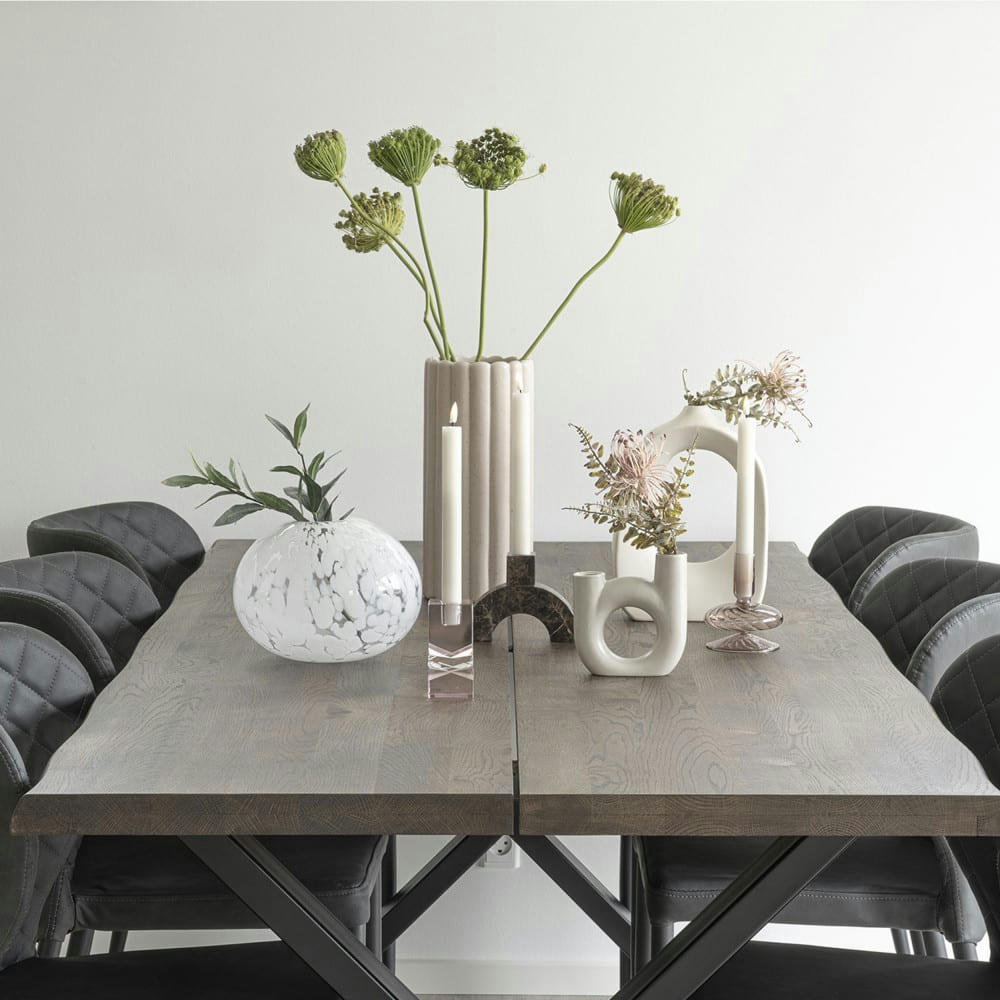 PANDORA - Vase en céramique H33cm rose pastel