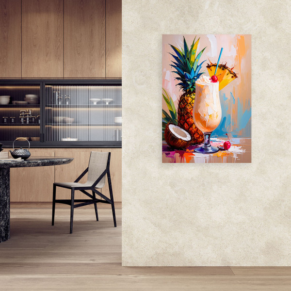 Obraz do kuchni baru jadalni, Pina Colada Coctail Drink 20x30