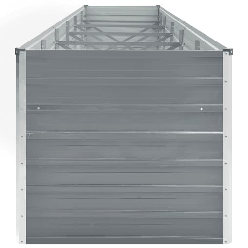 NNEVL Garden Raised Bed Galvanised Steel 480x80x45 cm Grey