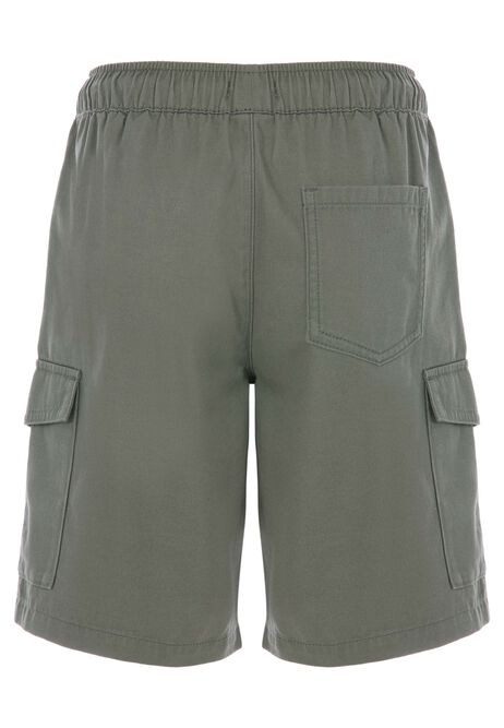 Older Boys Khaki Woven Cargo Shorts
