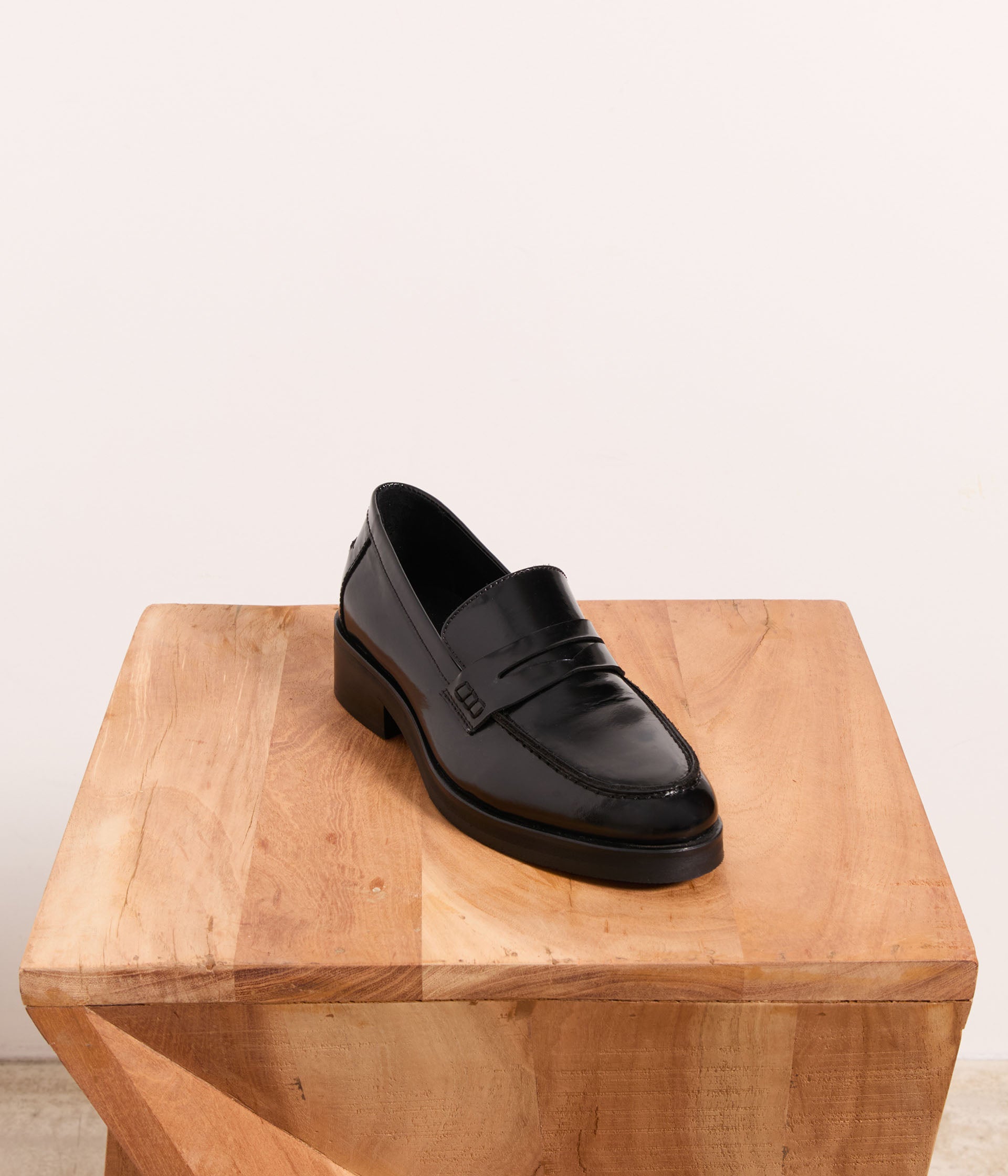 Mocassins cuir noir Timon