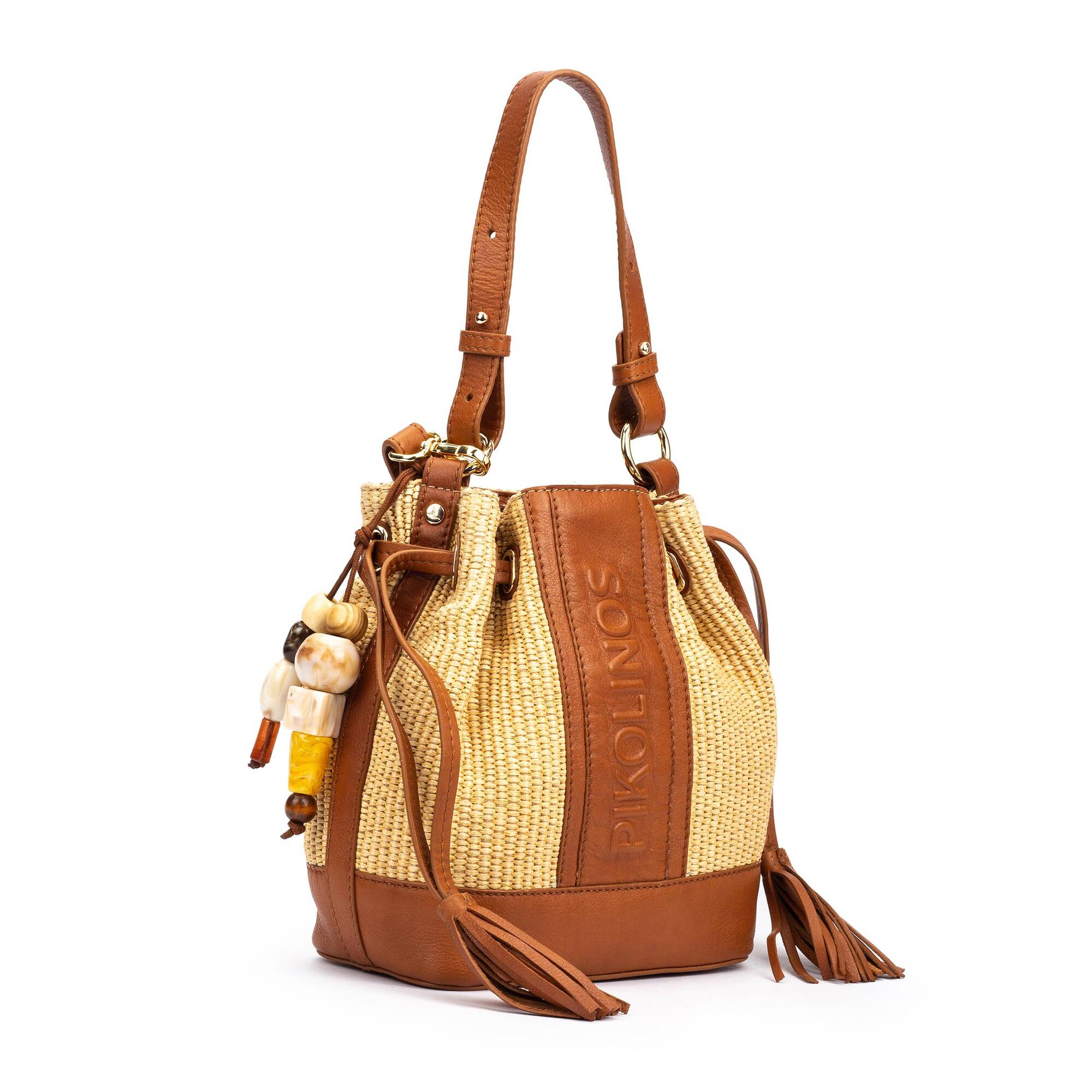 ALTAFULLA - Bolso de rafia y piel para mujer