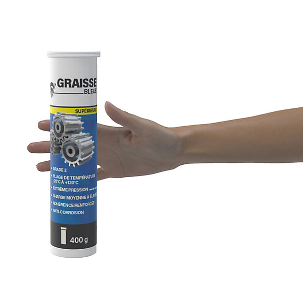Méduze - 4 tubes de graisse supérieure bleue 400g - Grade 2 - Lisse - Anticorrosion - Multiusages
