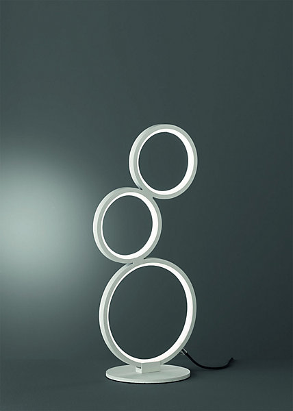 Lampe de table LED 17W, 1900lm, 3000K, blanc mat, dimmable, H 45cm - Trio - Rondo