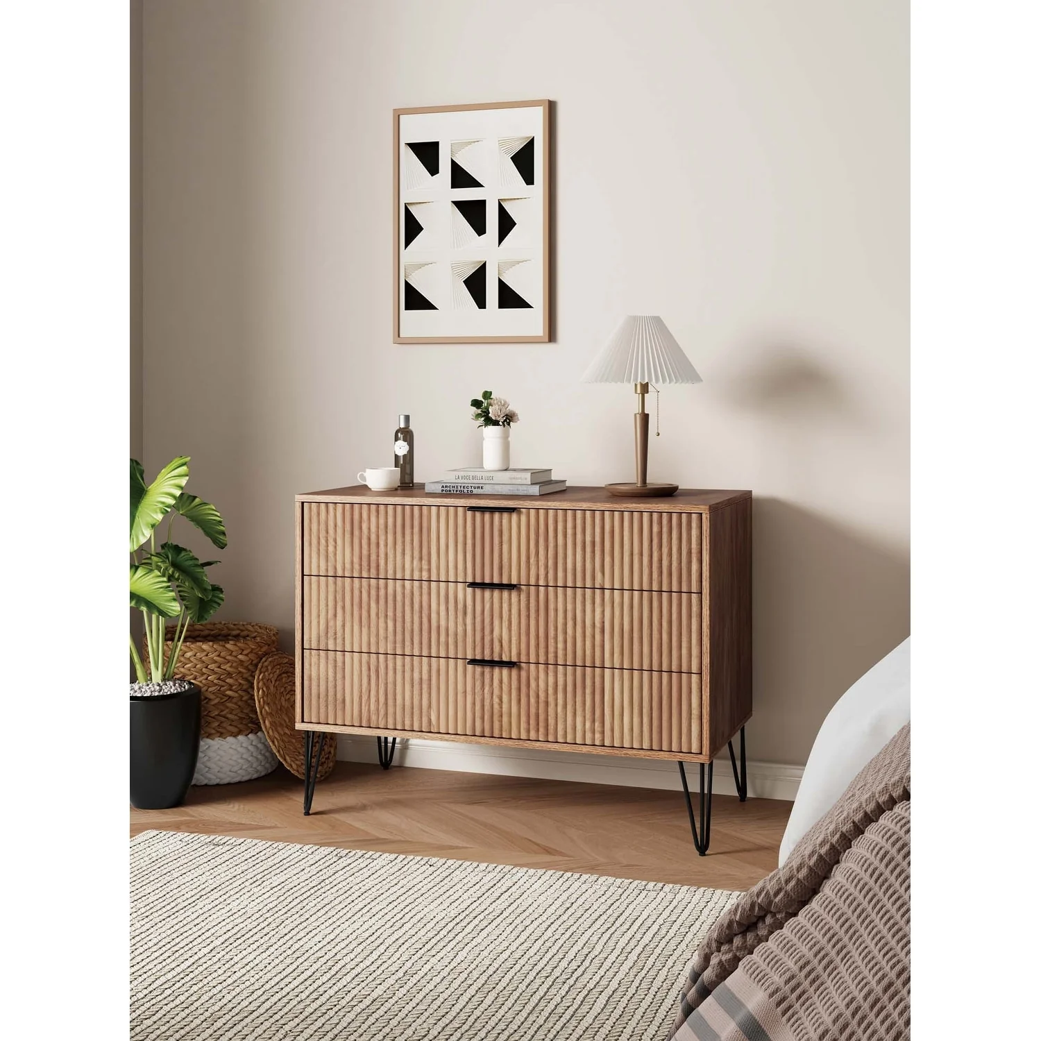 Manhattan Comfort Dumbo Modern 3 Drawer Bedroom Dresser