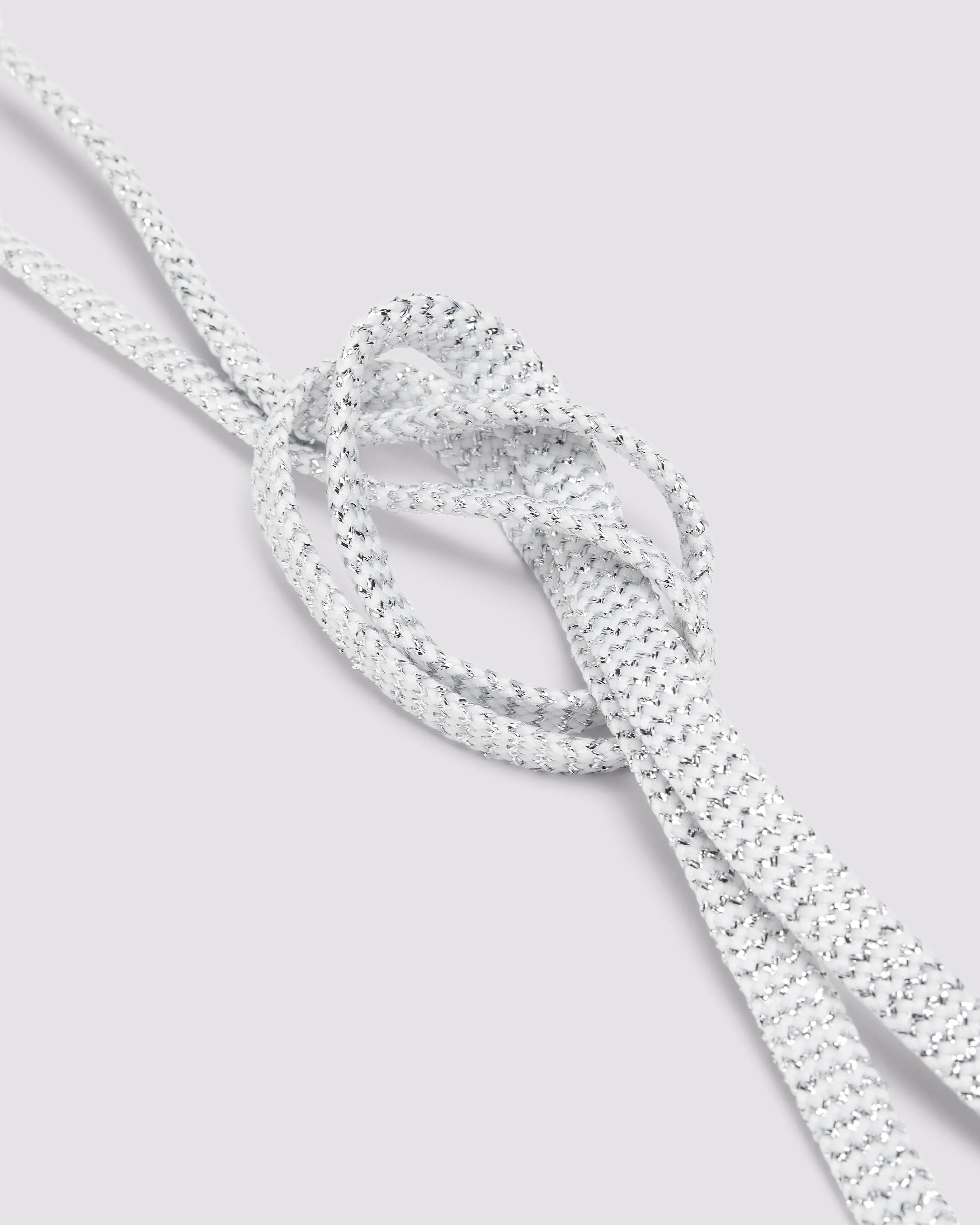 Shoelaces White Silver