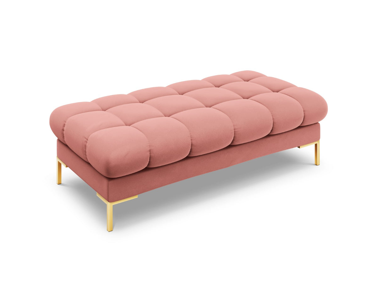 Cosmopolitan Design Bank Bali 2-zits, flueel, roze - 62x133x40cm