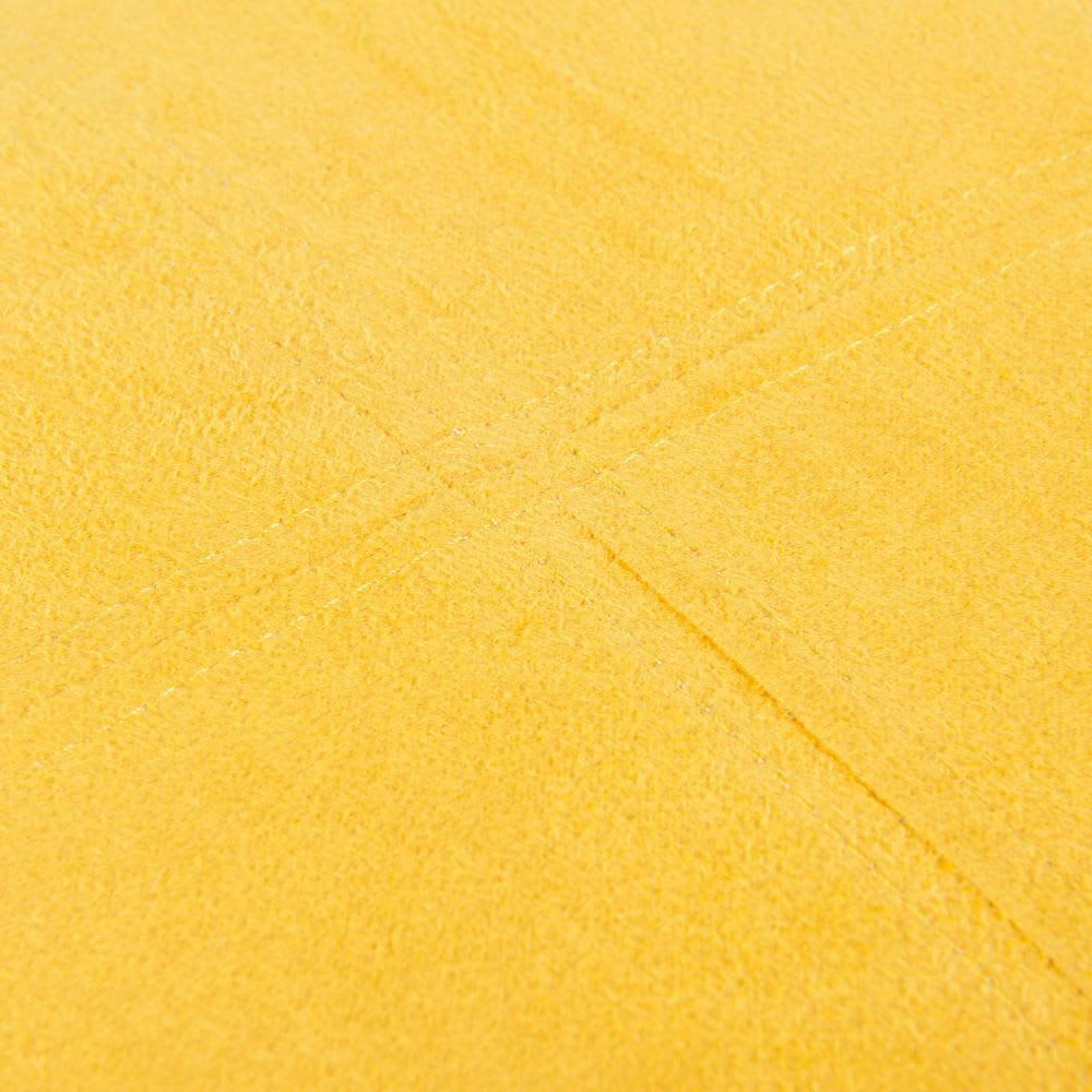 - Coussin en suédine jaune citron 40x40