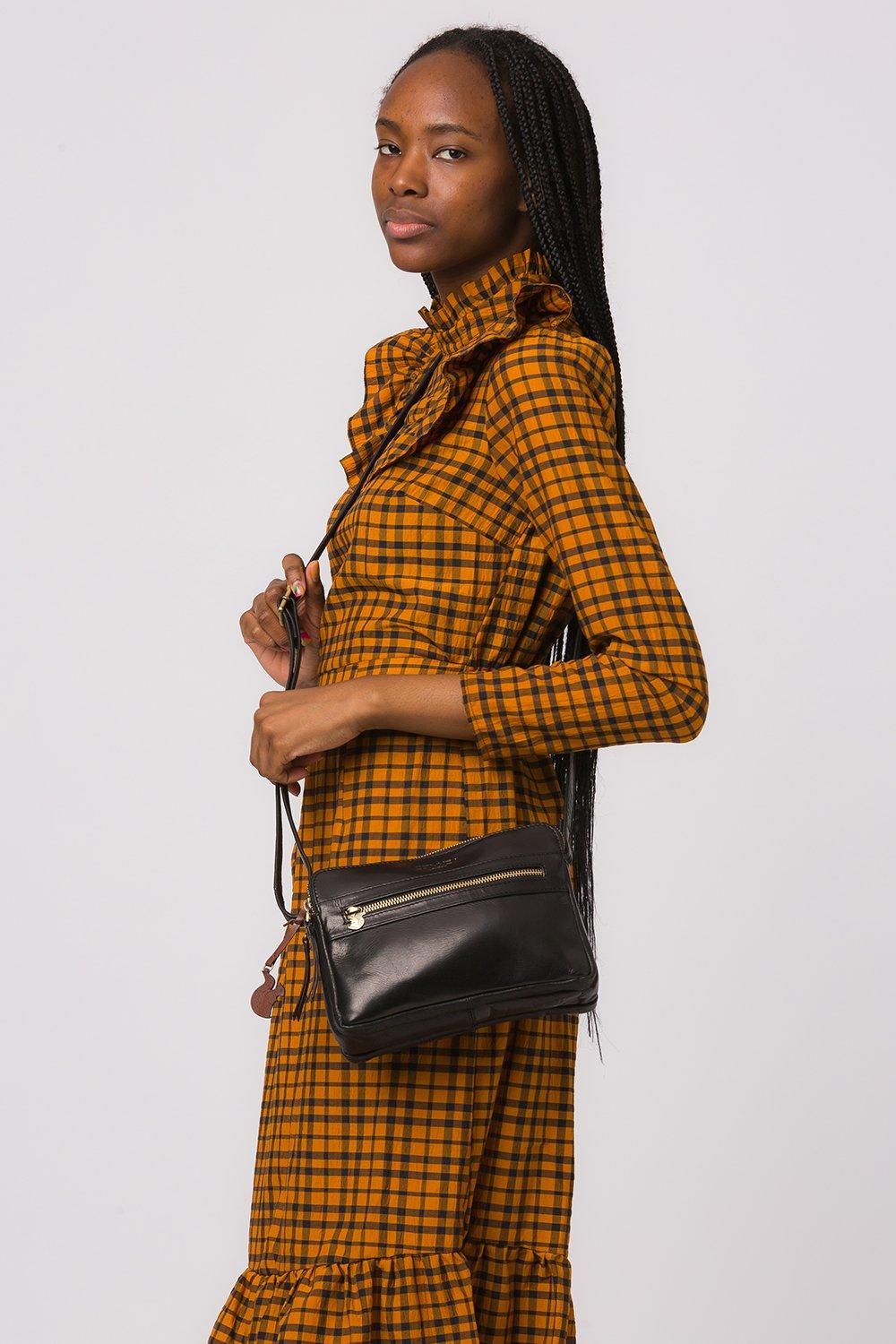Conkca London Drew' Leather Cross Body Bag