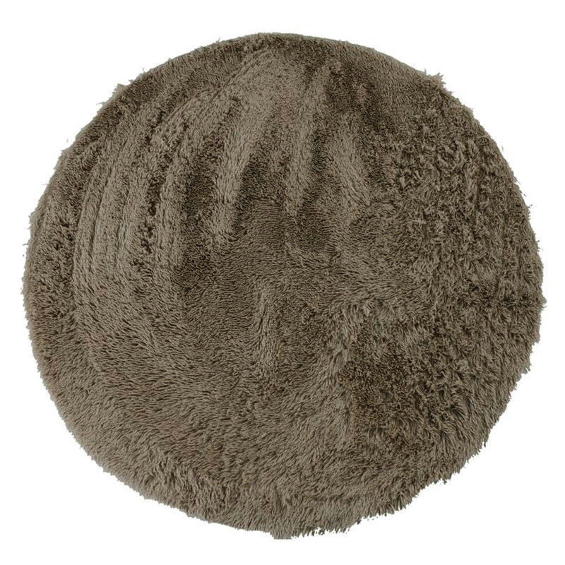 NEO - Tapis lavable à base fine et souple extra doux taupe diam.160