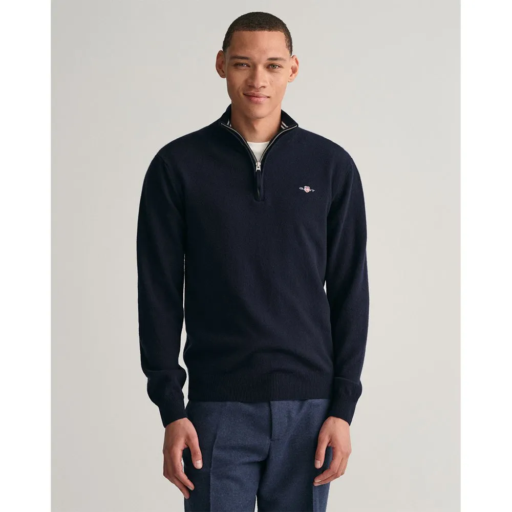 Gant Superfine Lambswool half zip sweater