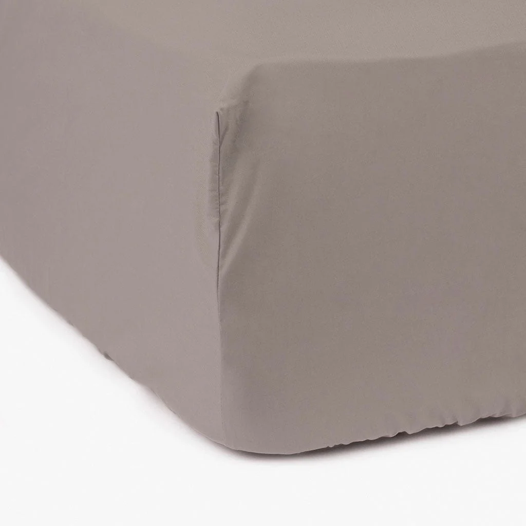 Lençol Ajustável Algodão Percal Cinza 90x200+30 SAMOA