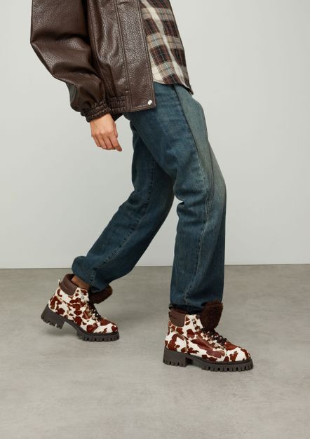 Cow print veterlaarsjes