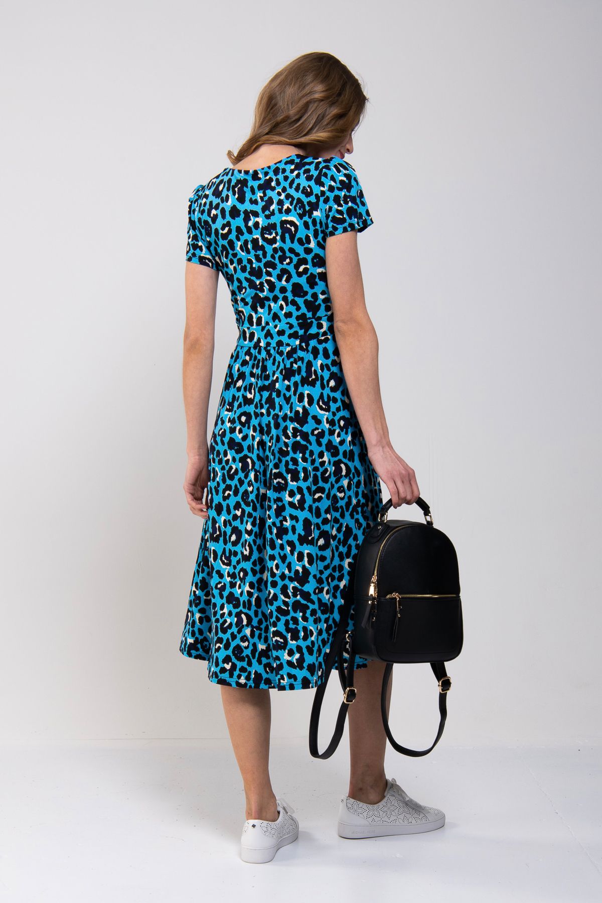 Jolie Moi Wrap Front Jersey Midi Dress