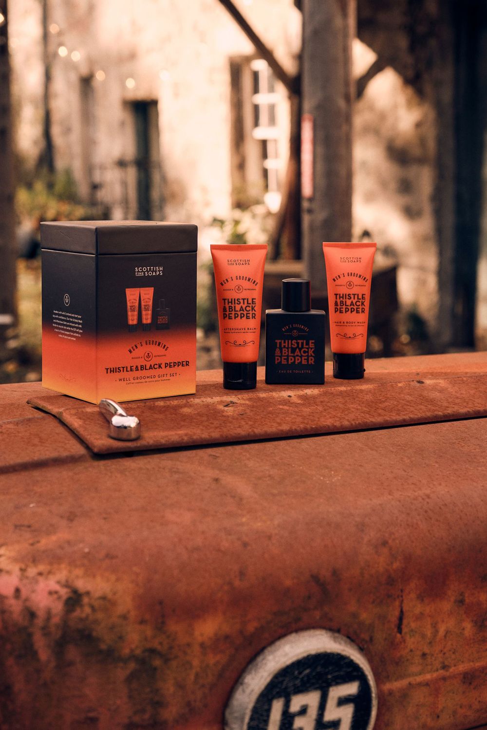 Scottish Fine Soaps Well Groomed Gift Set (2x75ml Tubes, 1x50ml Eau De Toilette)