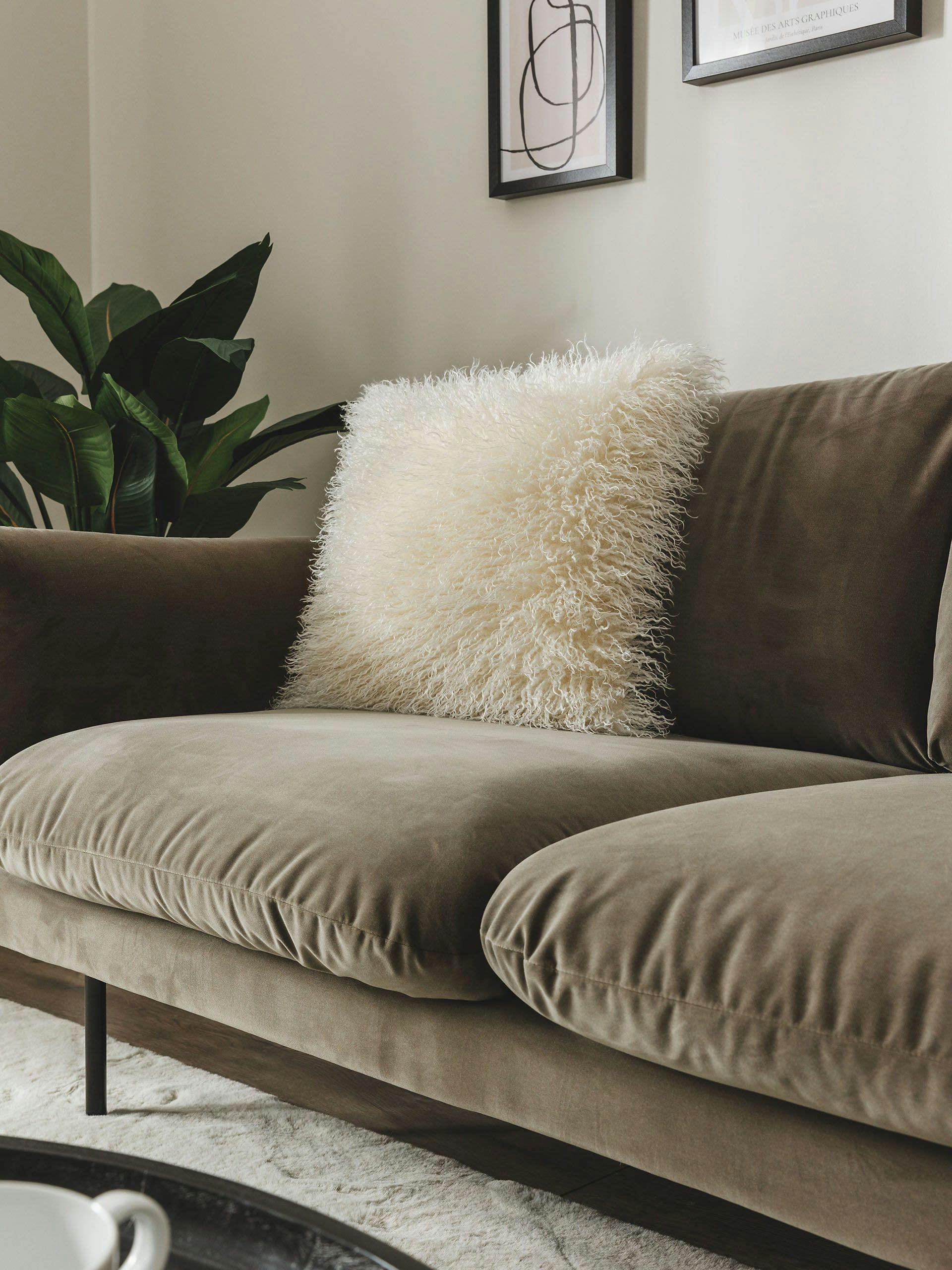 OSCAR - Housse de coussin crème 45x45