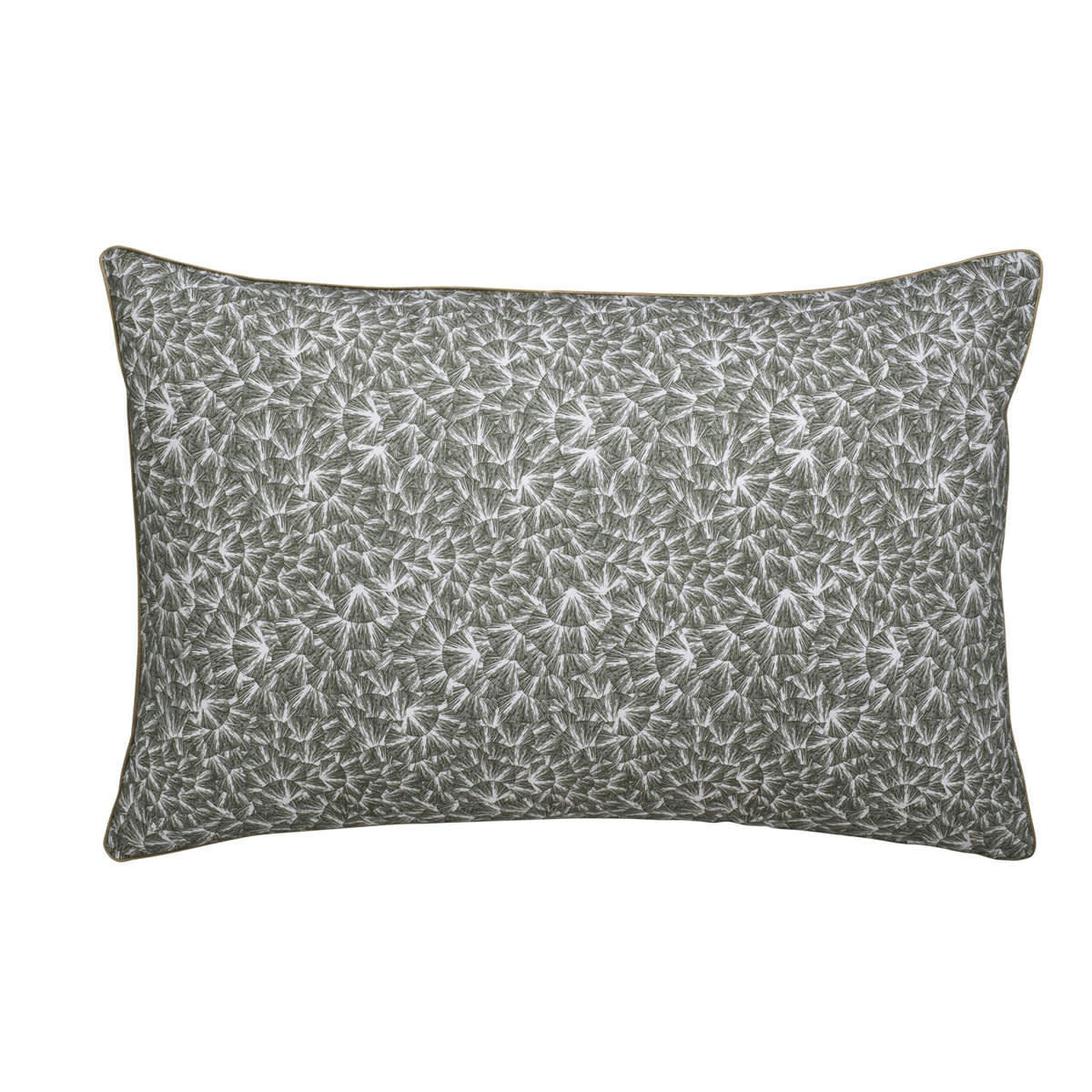 OSMOSE - Taie d'oreiller en percale de coton vert kakhi 50x75