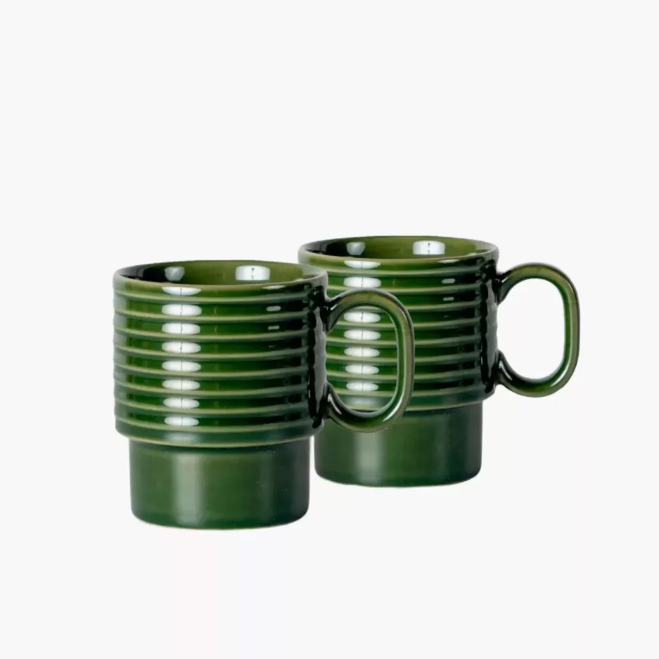 Zestaw 2 kubków 300ml SAGAFORM COFFE & MORE zielony