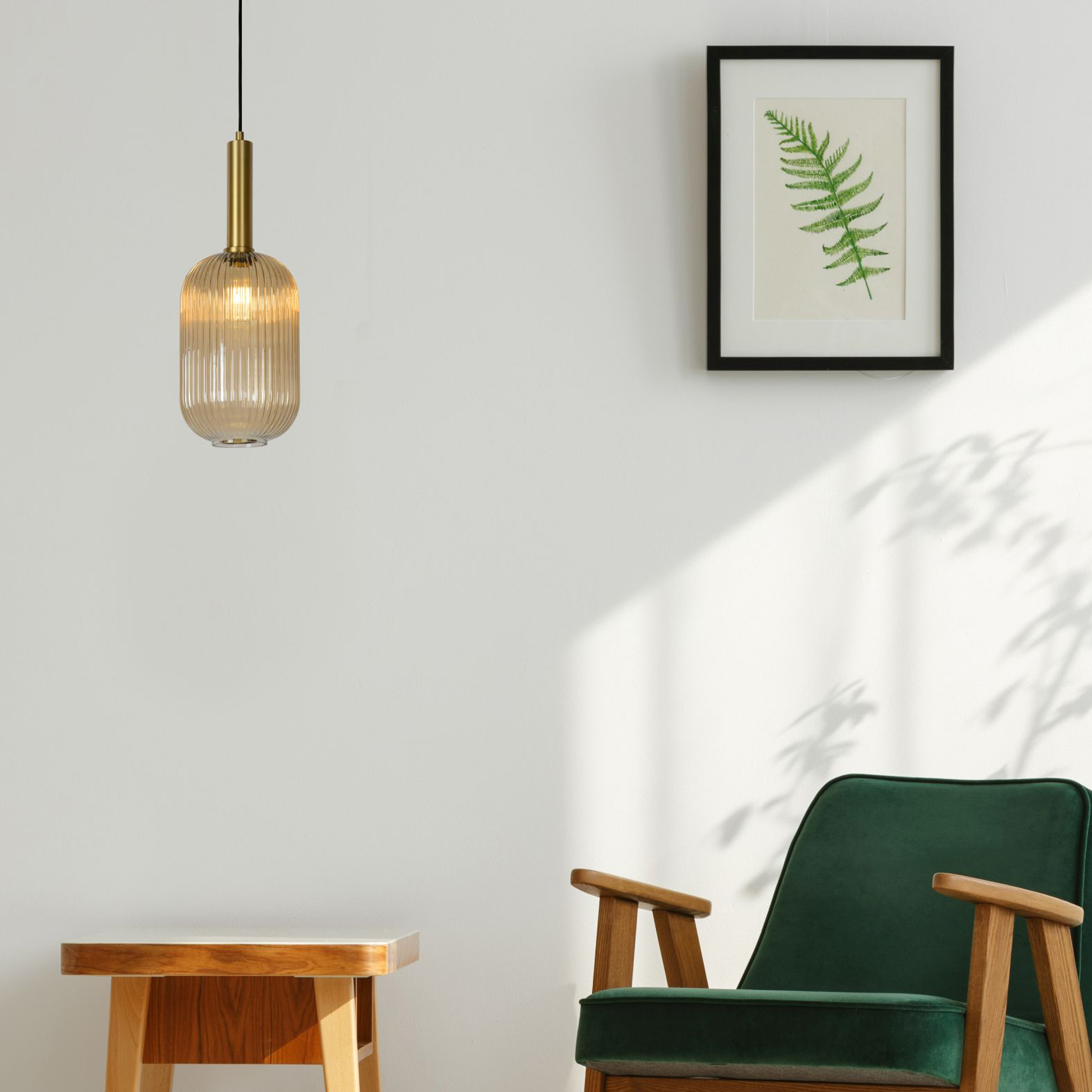Lucide Maloto Hanglamp Cilinder - Amber