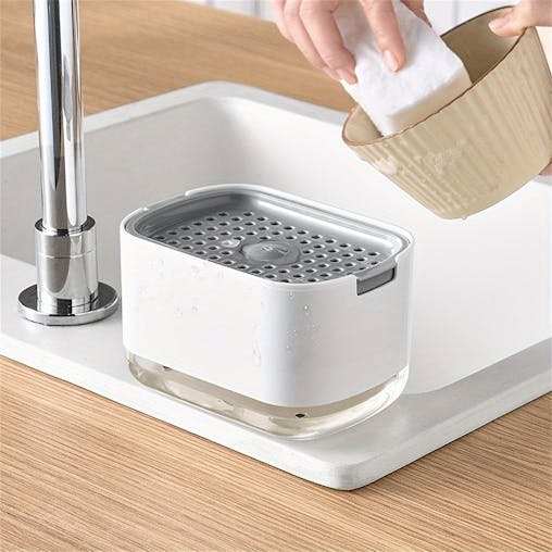 NNETM 2-in-1 Kitchen Soap Dispenser with Sponge