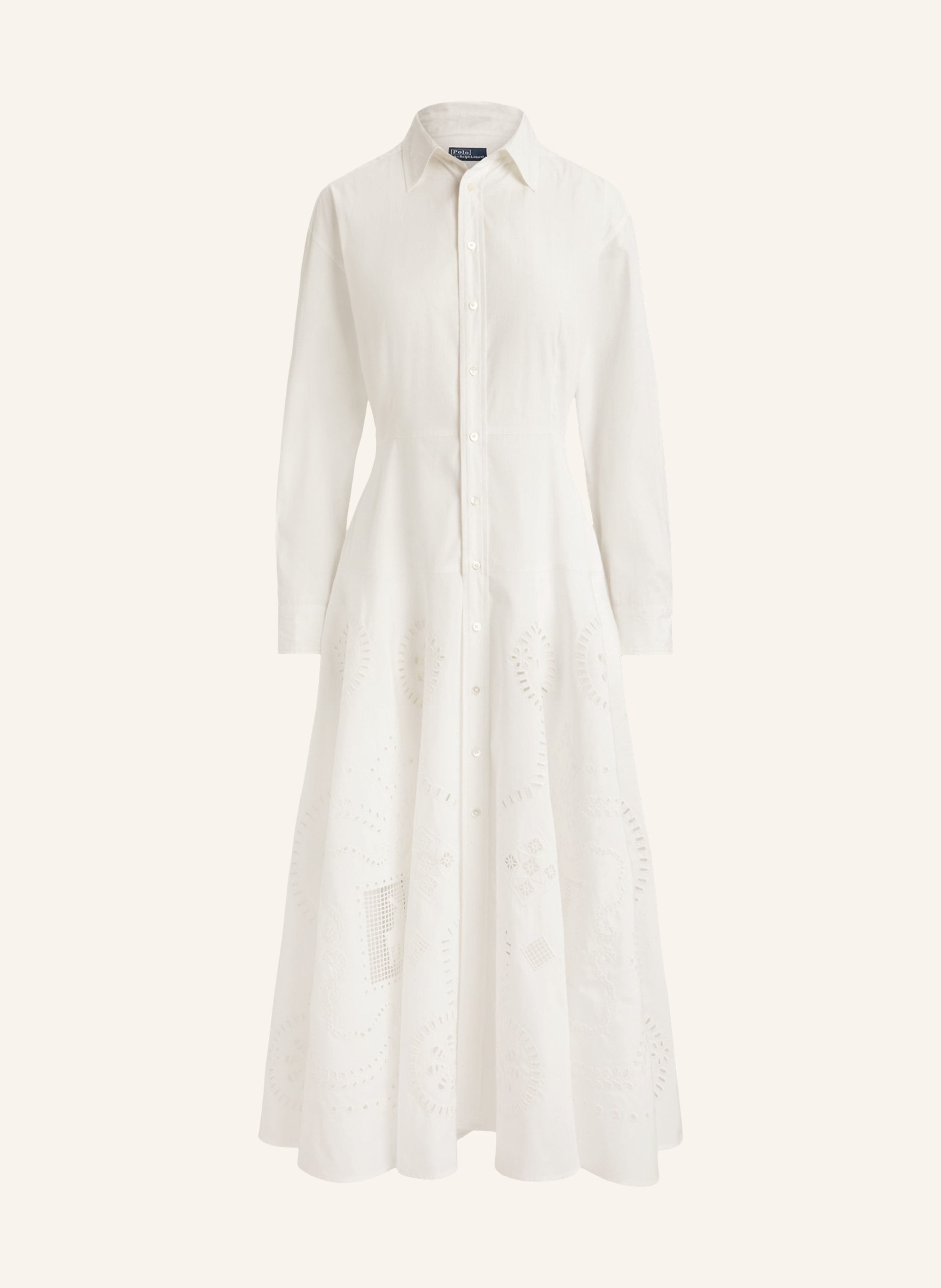 POLO RALPH LAUREN Hemdblusenkleid mit Lochspitze
