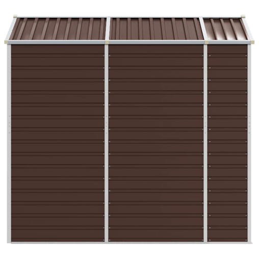 NNEVL Garden Shed Brown 191x215x198 cm Galvanised Steel