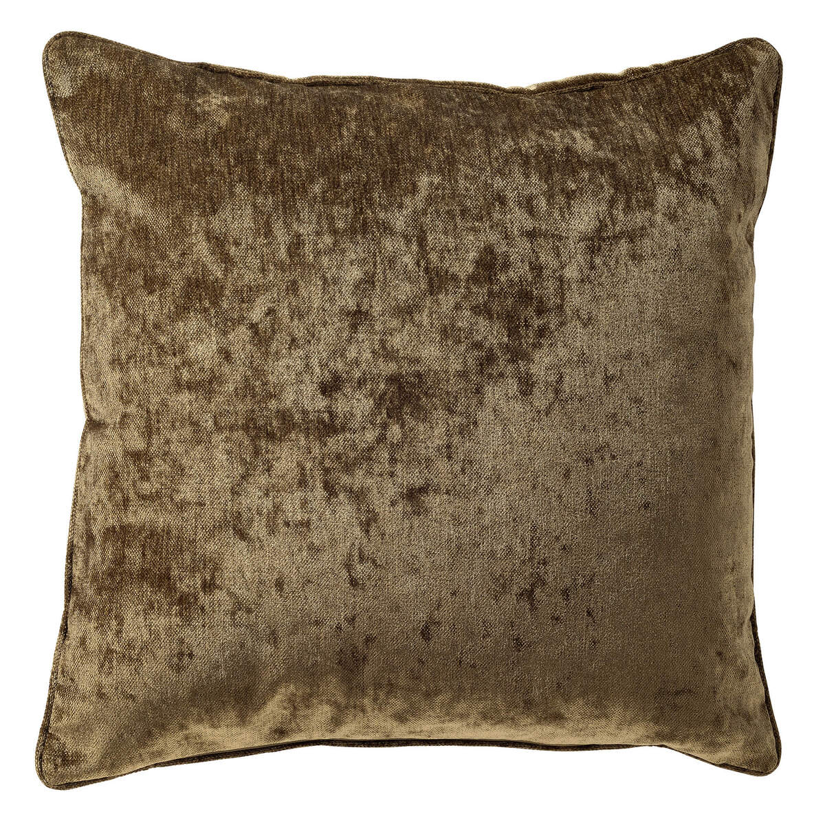 LEWY - sierkussen 60x60 cm - glansvelours - groot formaat - Military Olive - groen