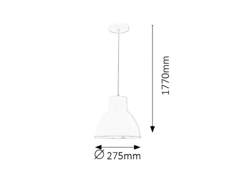 Lampa wisząca srebrna Derek 1xE27x60W wym: 177x27,5x27,5 cm Rabalux