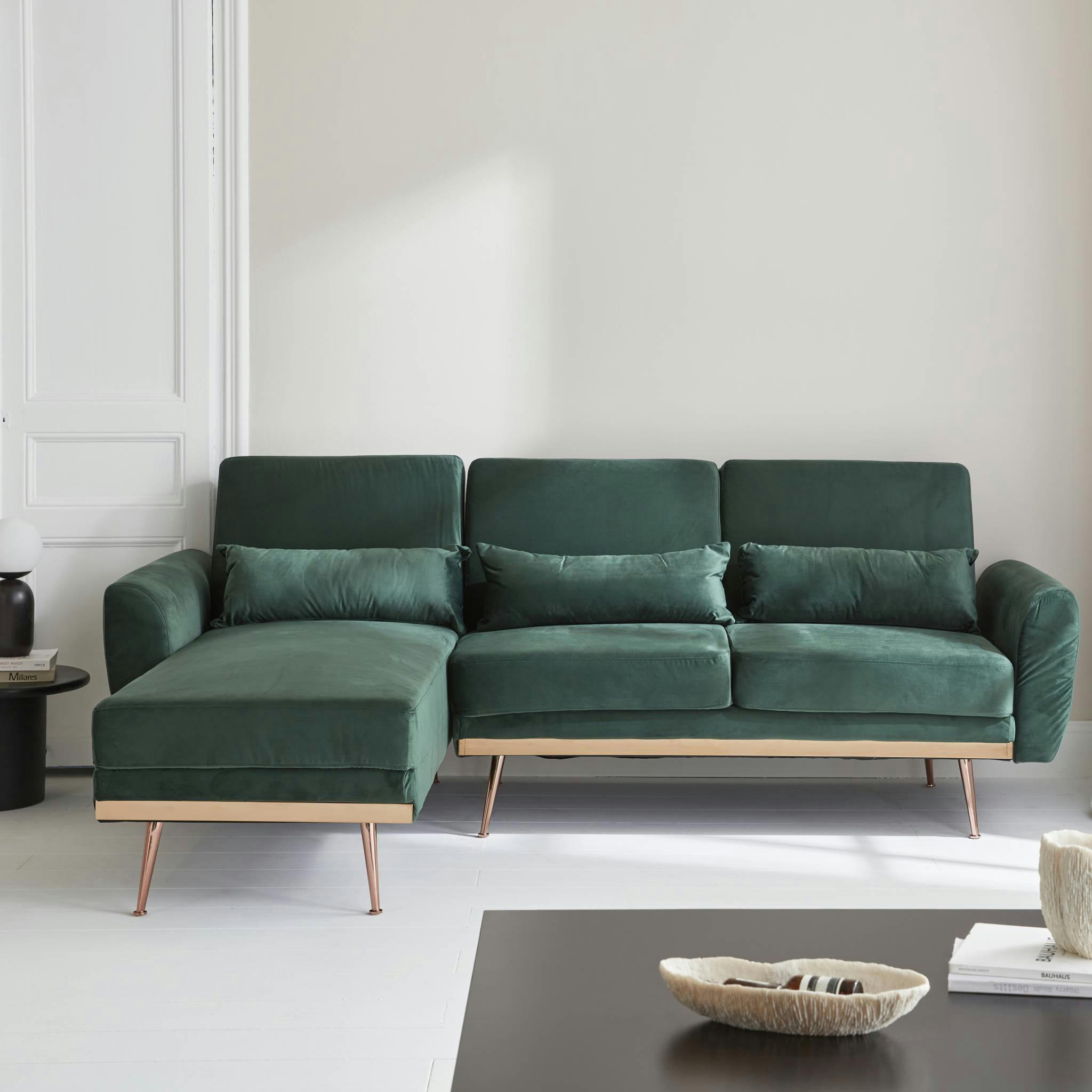 OSKAR - Canapé d'angle convertible, réversible 3 places