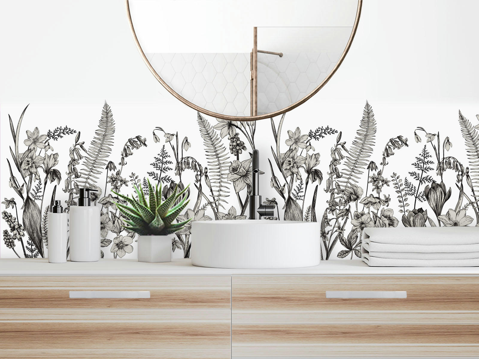 SACRE DU PRINTEMPS - Crédence adhésive sépia 400x40cm