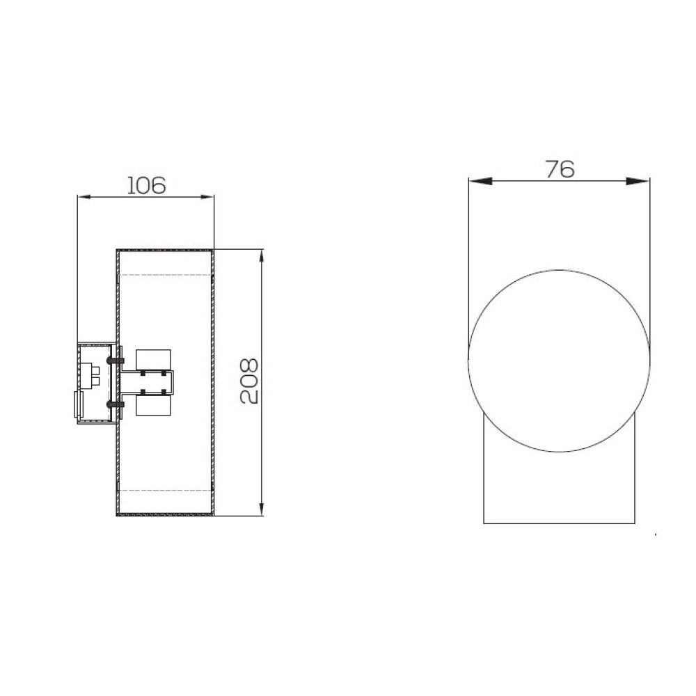 VEGGLAMPE ECOLITE INDI II HVIT