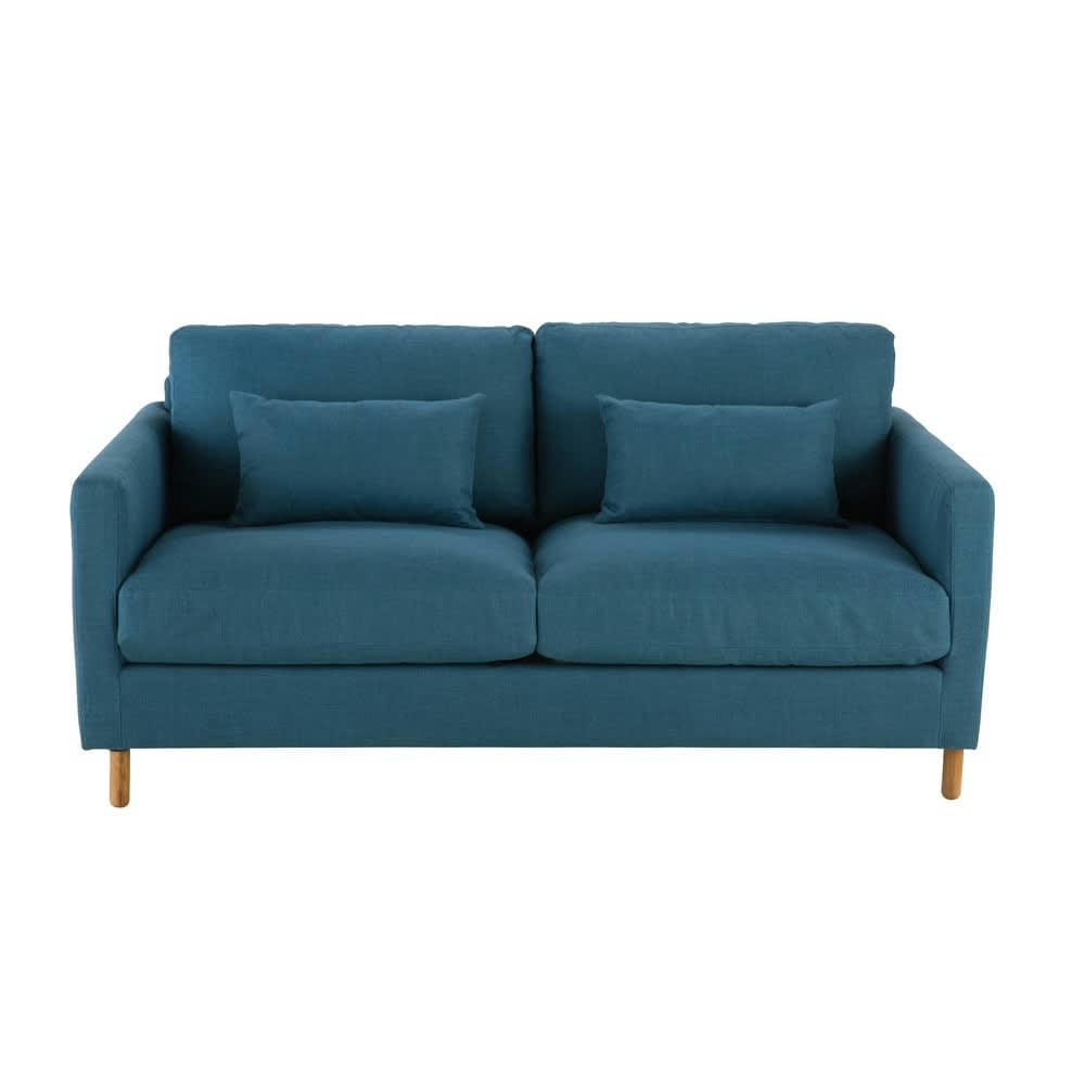 Julian - Canapé 3 places bleu pétrole