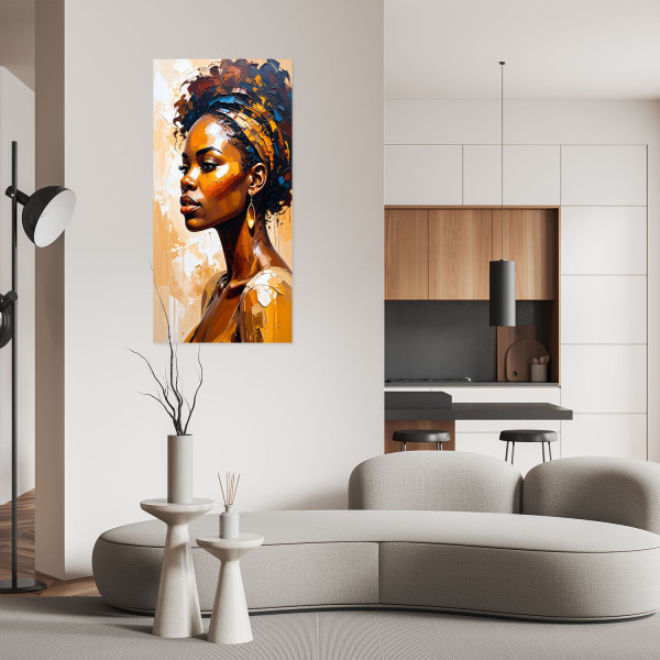 Naklejka na ścianęFeeby Portret afrykańskiej kobiety glamour 40x80