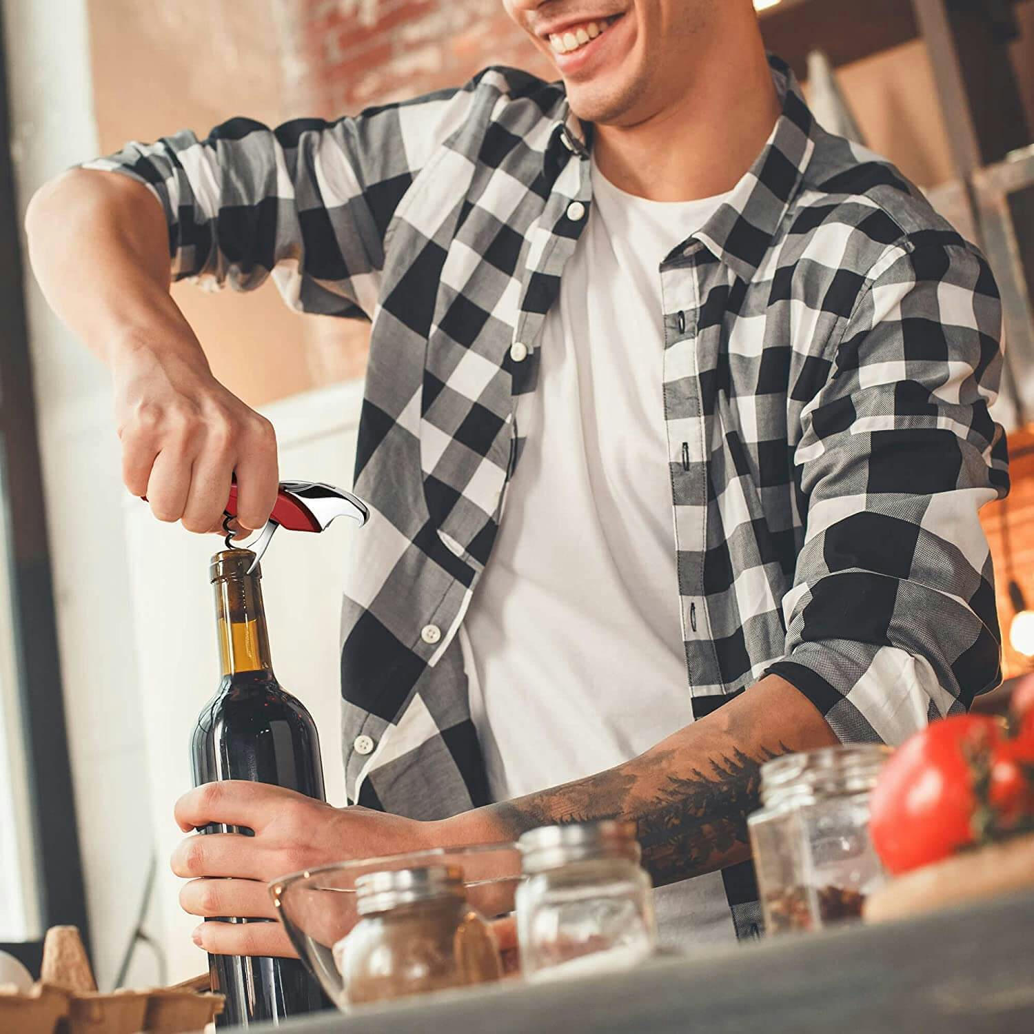 KEA X-LUX - Tire-bouchon à main - peinture métallique Gris Acier