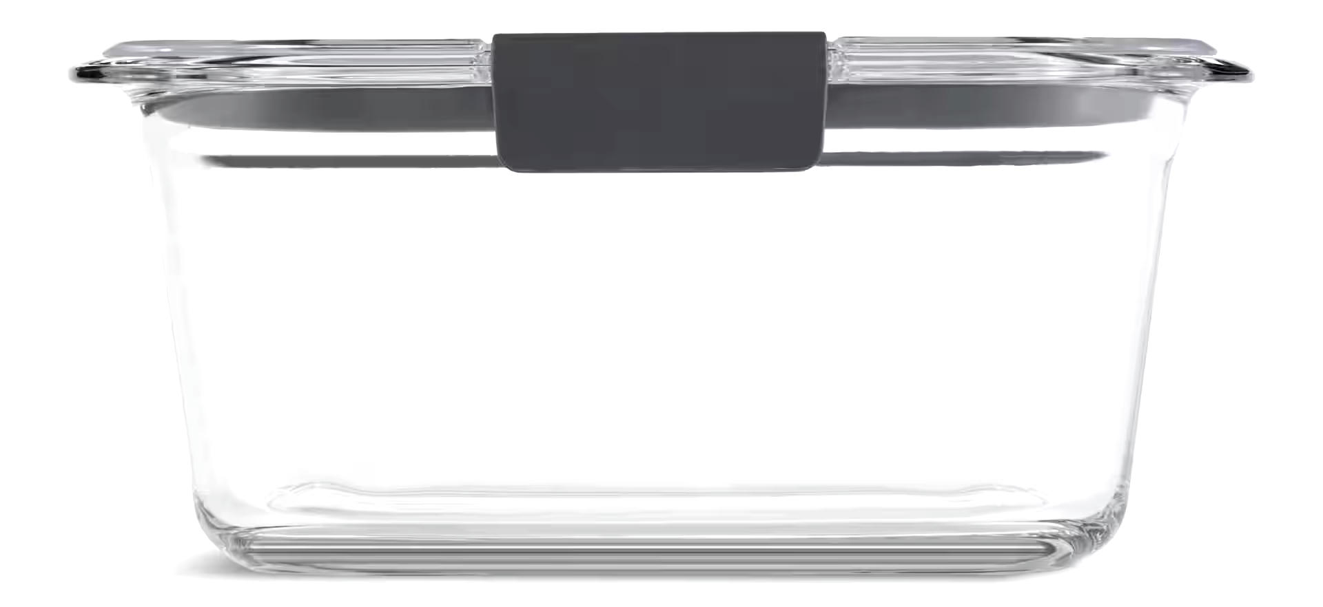 Rubbermaid Brilliance™ Rectangular Clear Leak-Proof Food Storage Container with Airtight Seal, 1.1-L