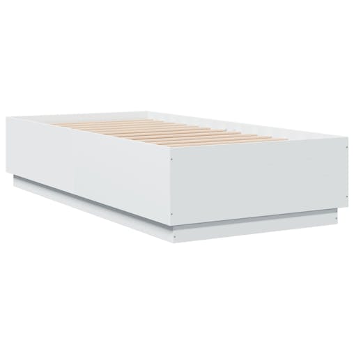 NNEVL Bed Frame White 90x190 cm Engineered Wood