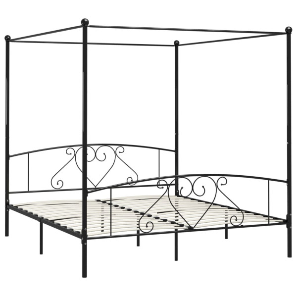 Rama łóżka Czarny 180 x 200 cm Metal vidaXL