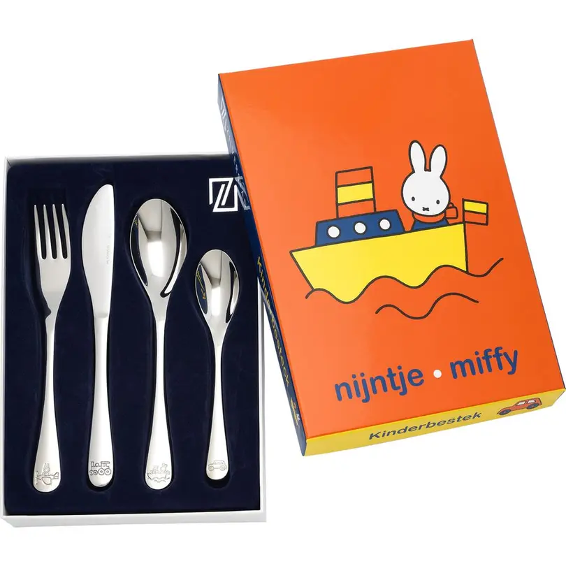 Besteckset 4-teilig Miffy Fahrzeuge