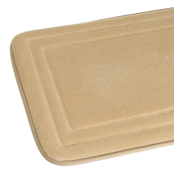 Lot de 2 Tapis antidérapant pour douche toilette et beigNoire en microfibre coloris Beige - Longueur 60 x Largeur 40 cm