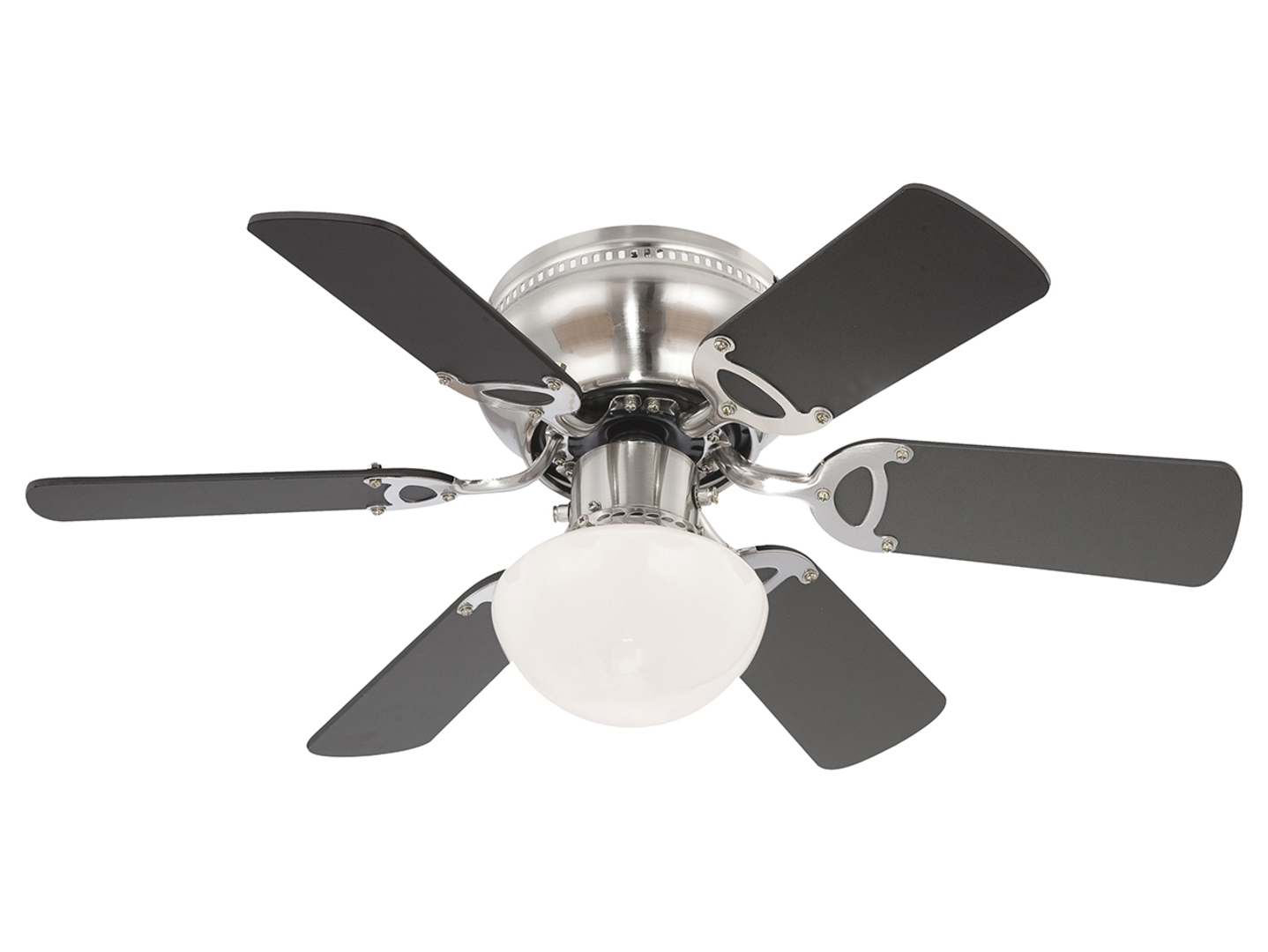Lampa sufitowa/wiatrak Ugo czarno-biała