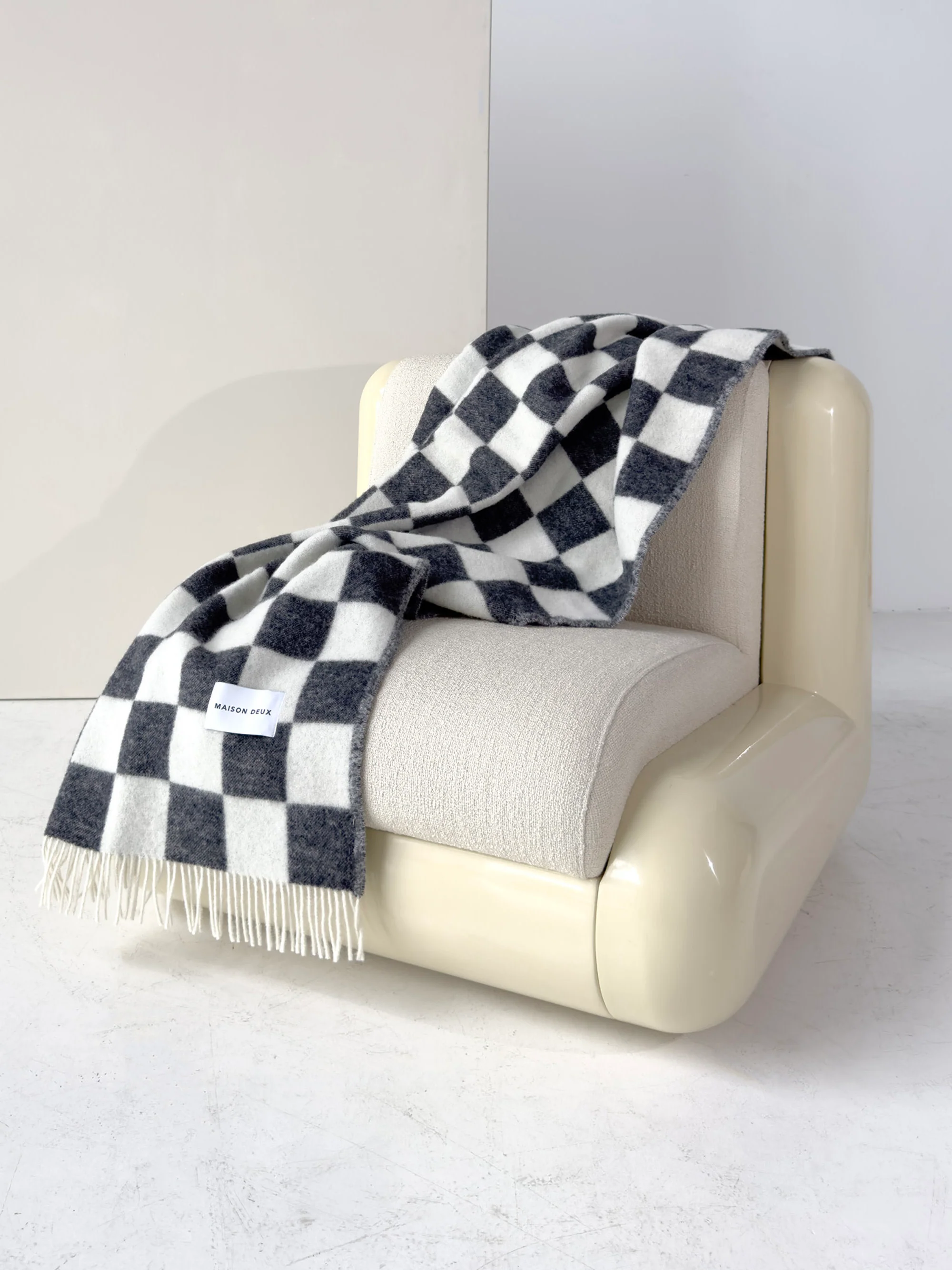 Wolldecke Checkerboard mit Karomuster