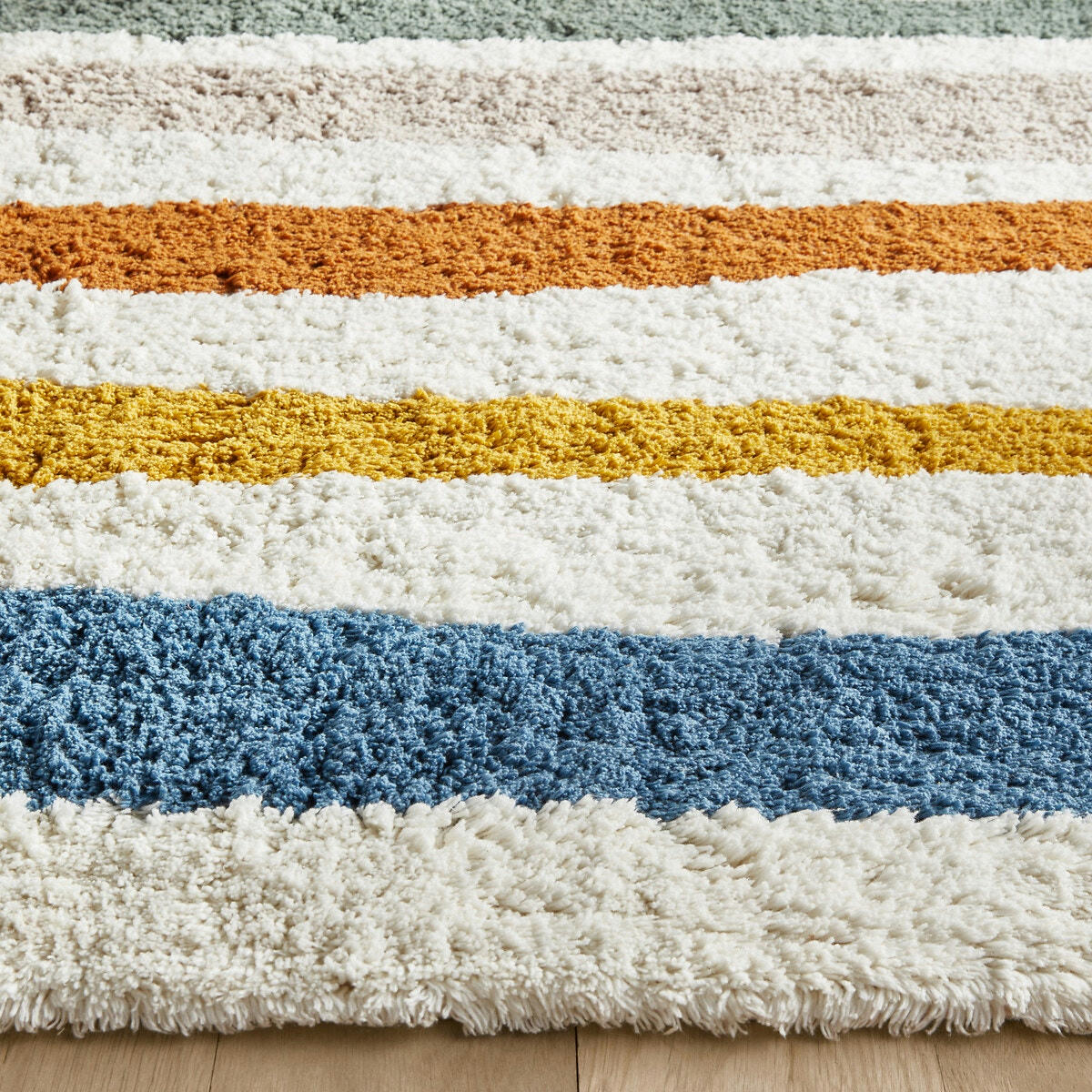 Tapis enfant rayé en coton bio, Strat