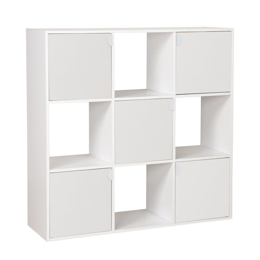 Colonne en bois 6 cases Adam blanc 90xP29,5xH90cm