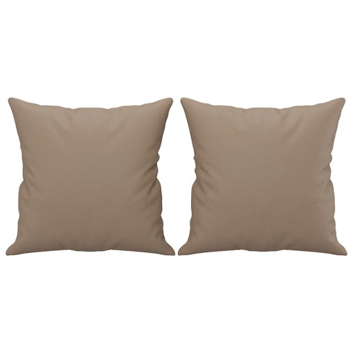 NNEVL Throw Pillows 2 pcs Cappuccino 40x40 cm Faux Leather