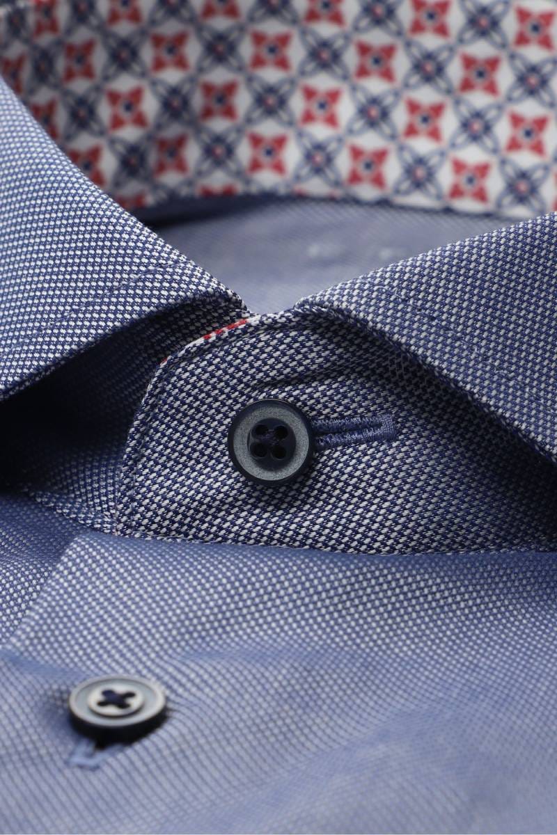 ETERNA Performance Modern Fit Tencel Hemd marine, Strukturiert
