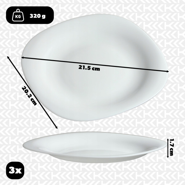 Kadax Talerz Deserowy 21cm Talerzyk Do Ciasta 6szt